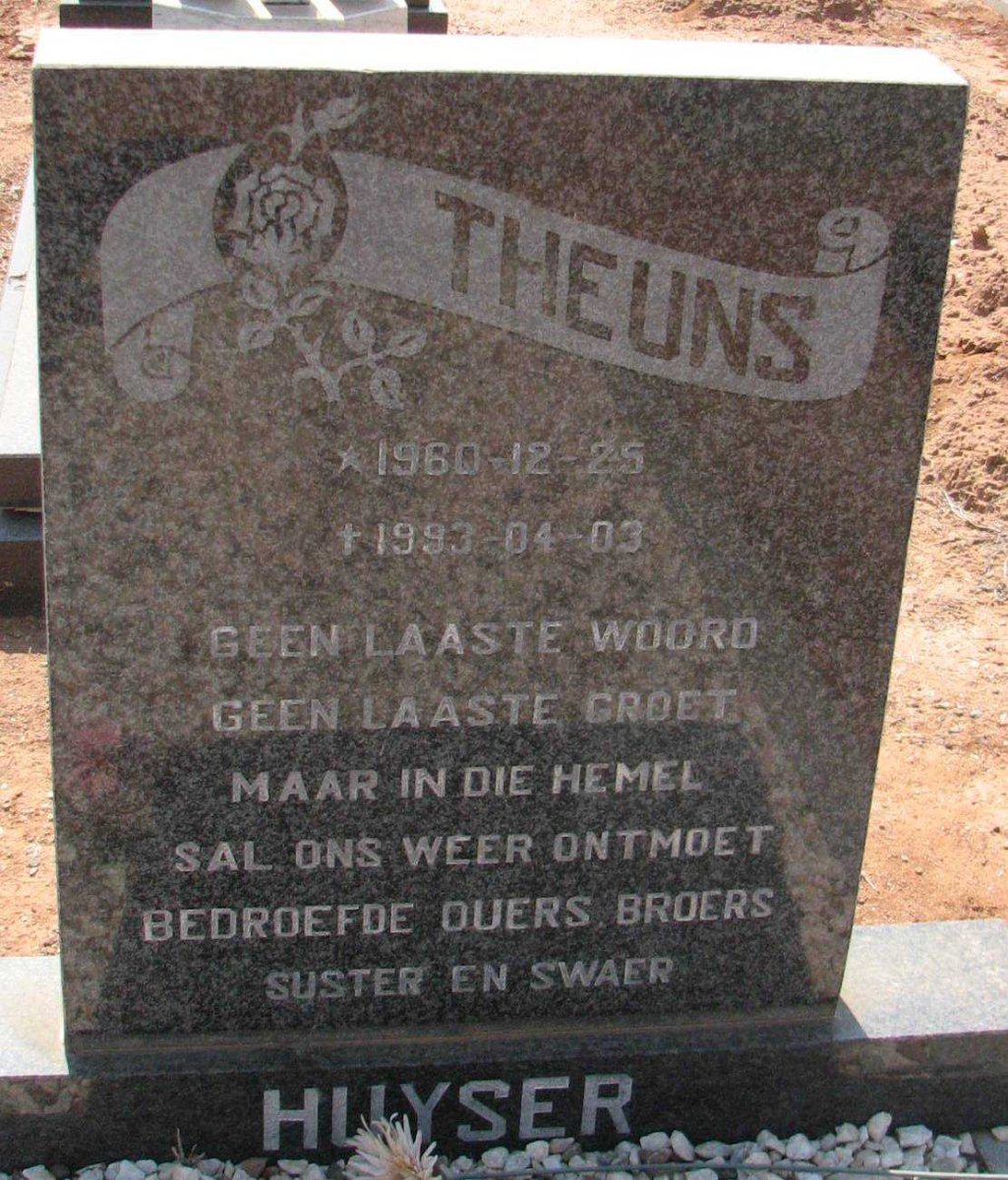 HUYSER Theuns 1960-1993