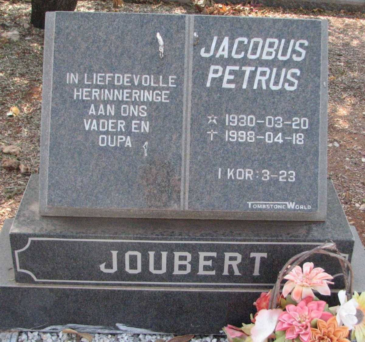 JOUBERT Jacobus Petrus 1930-1998