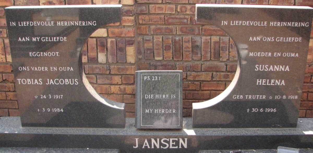 JANSEN Tobias Jacobus 1917-1984 &amp; Susanna Helena TRUTER 1918-1996