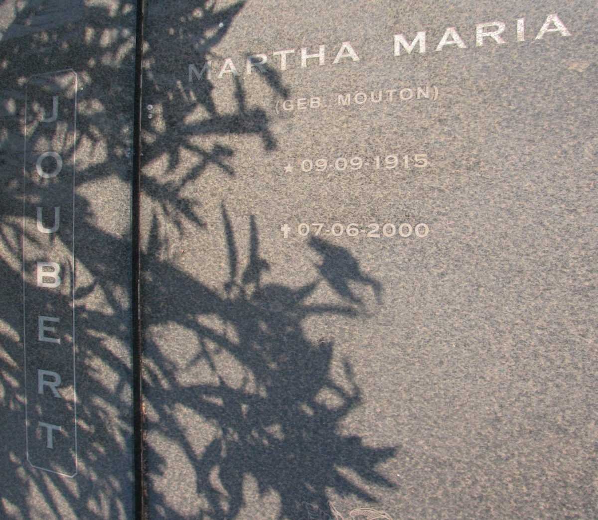 JOUBERT Martha Maria nee MOUTON 1915-2000
