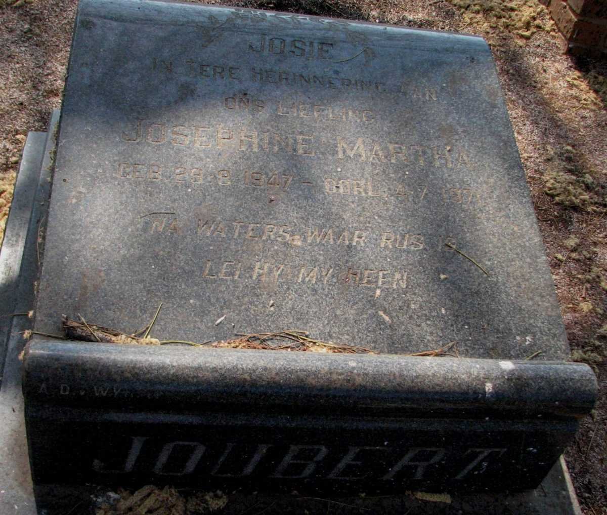 JOUBERT Josephine Martha 1947-1971