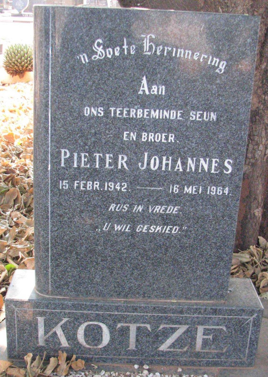 KOTZE Pieter Johannes 1942-1964