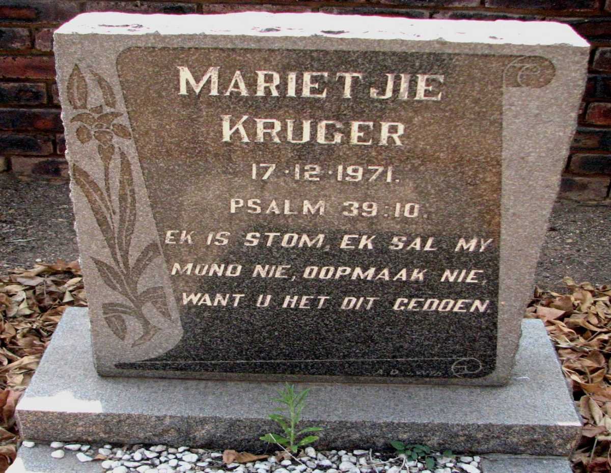 KRUGER Marietjie ?-1971
