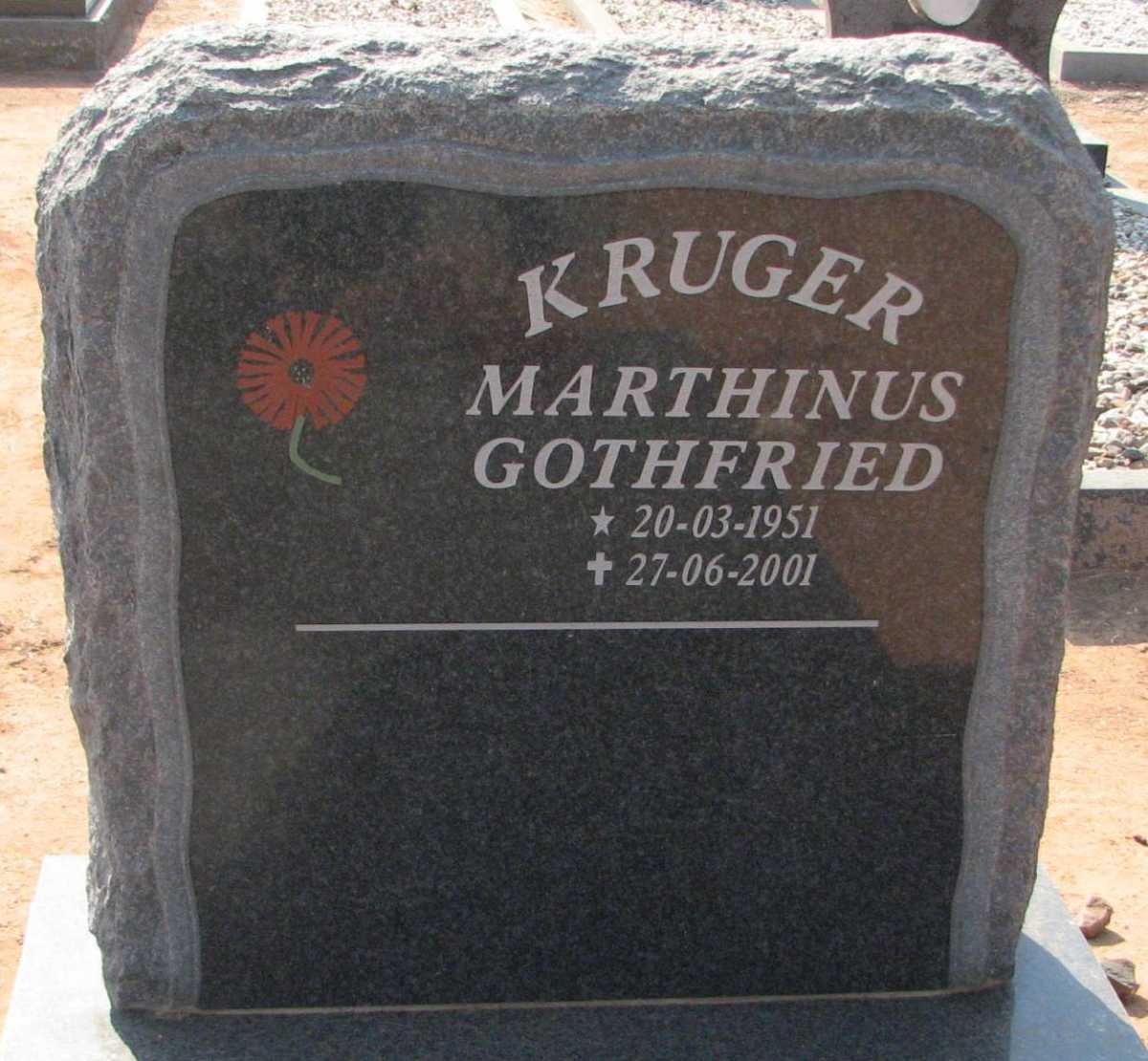 KRUGER Marthinus Gothfried 1951-2001