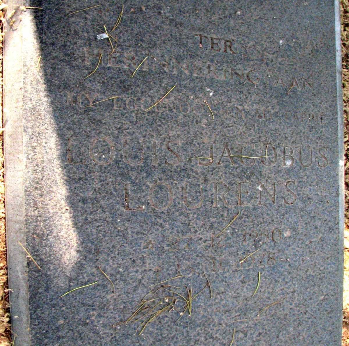 LOURENS Louis Jacobus 1910-1978