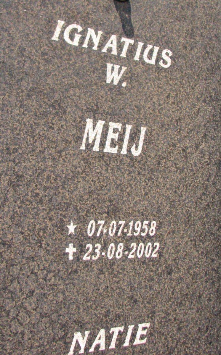 MEIJ Ignatius W. 1958-2002