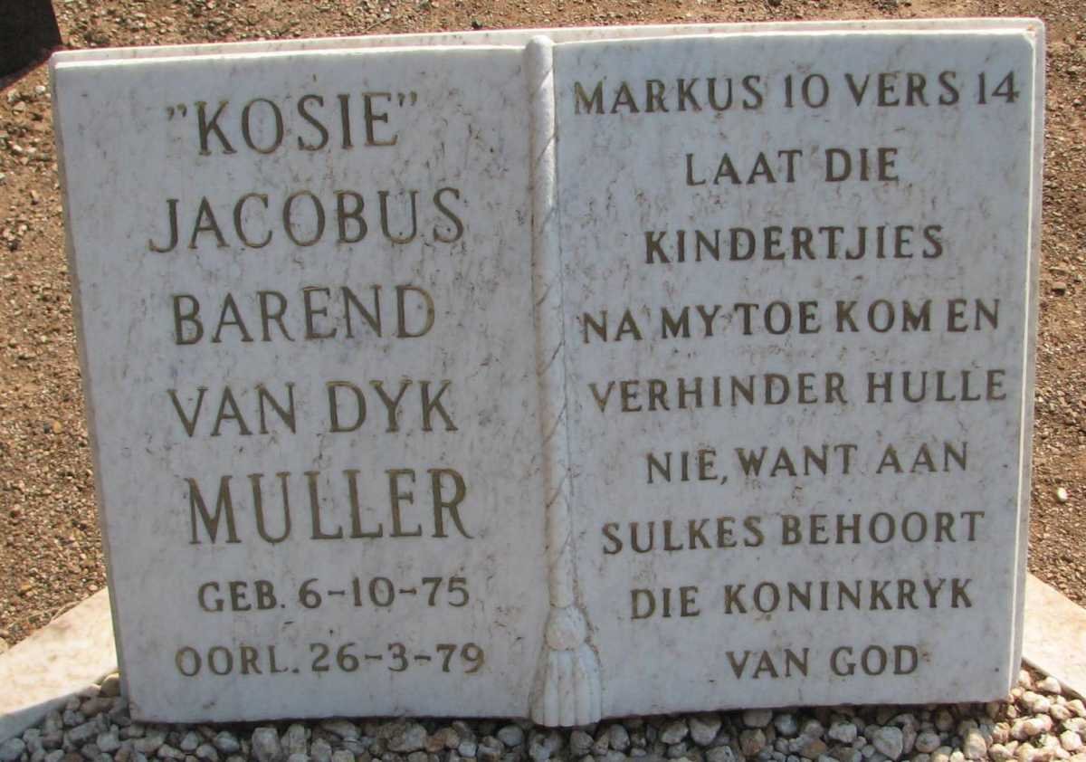 MULLER Jacobus Barend Van Dyk 1975-1979