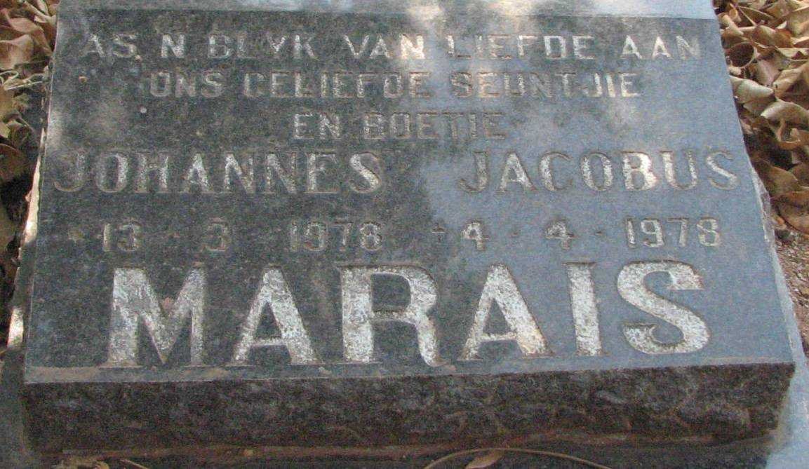 MARAIS Johannes Jacobus 1978-1978