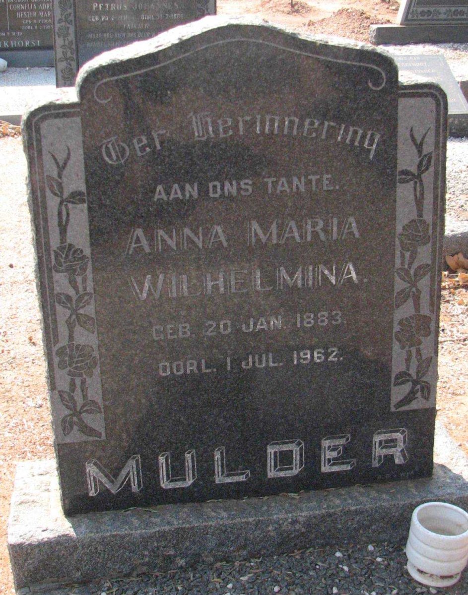 MULDER Anna Maria Wilhelmina 1883-1962