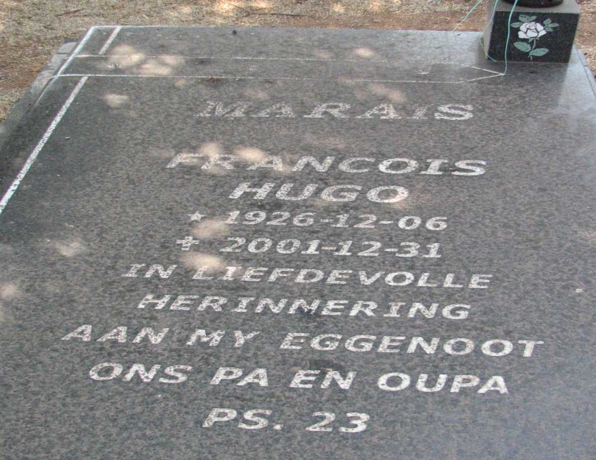 MARAIS Francois Hugo 1926-2001