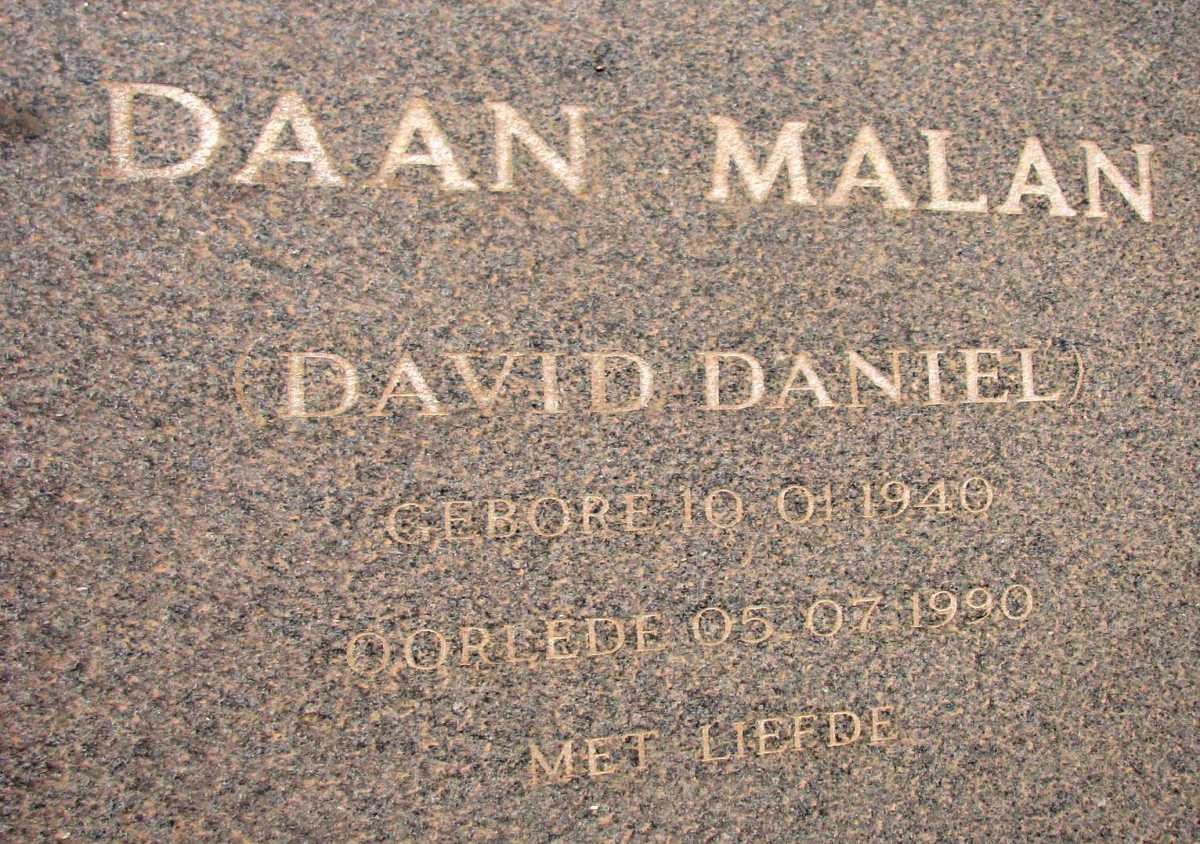 MALAN David Daniel 1940-1990
