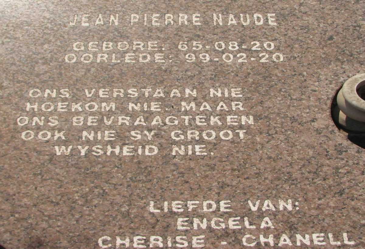 NAUDE Jean Pierre 1965-1999