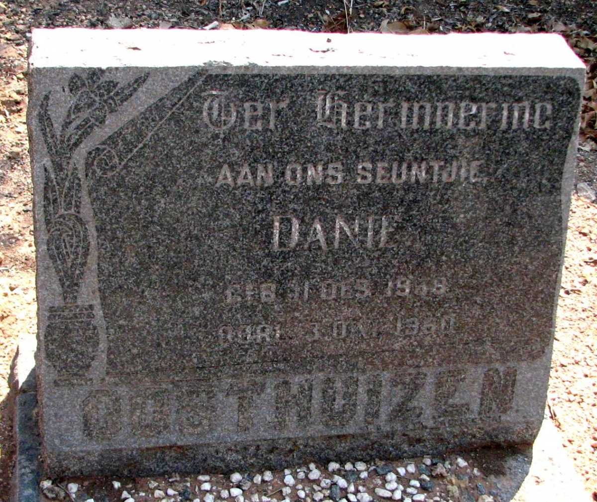 OOSTHUIZEN Danie 1958-1960