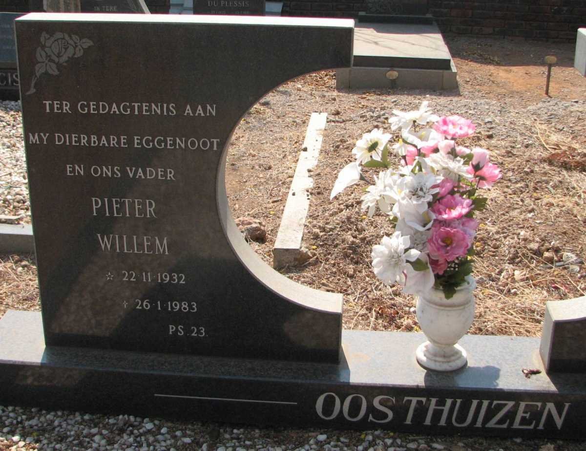 OOSTHUIZEN Pieter Willem 1932-1983 &amp; Johanna Christina VAN DER MERWE 1939-