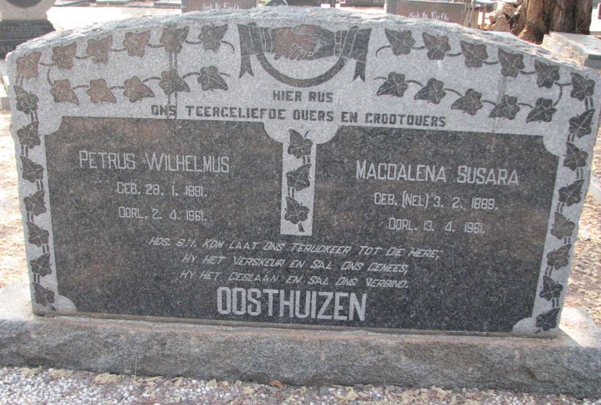 OOSTHUIZEN Petrus Wilhelmus 1891-1961 &amp; Magdalena Susara NEL 1889-1961