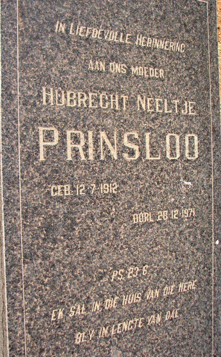 PRINSLOO Hubrecht Neeltje 1912-1971