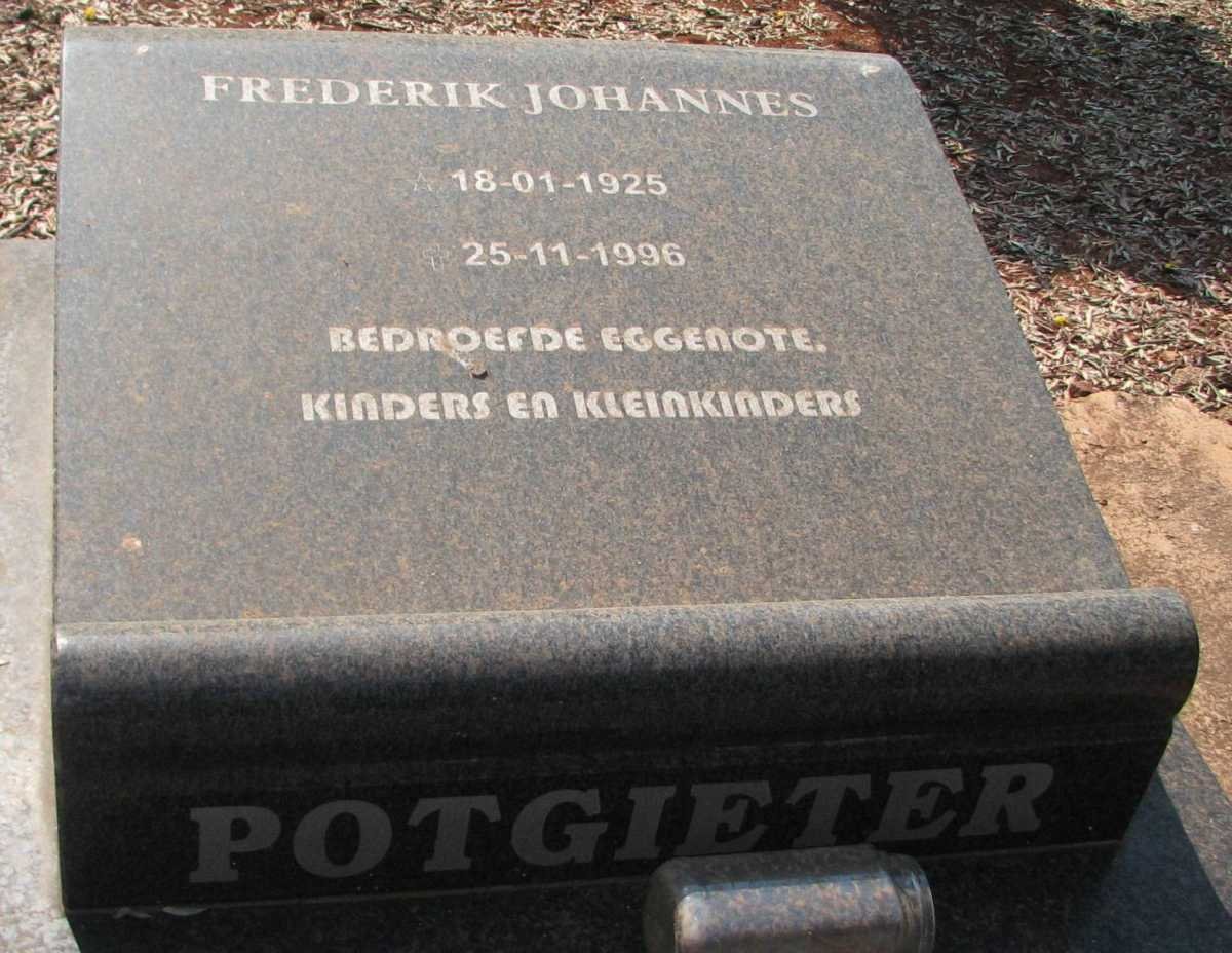 POTGIETER Frederik Johannes 1925-1996