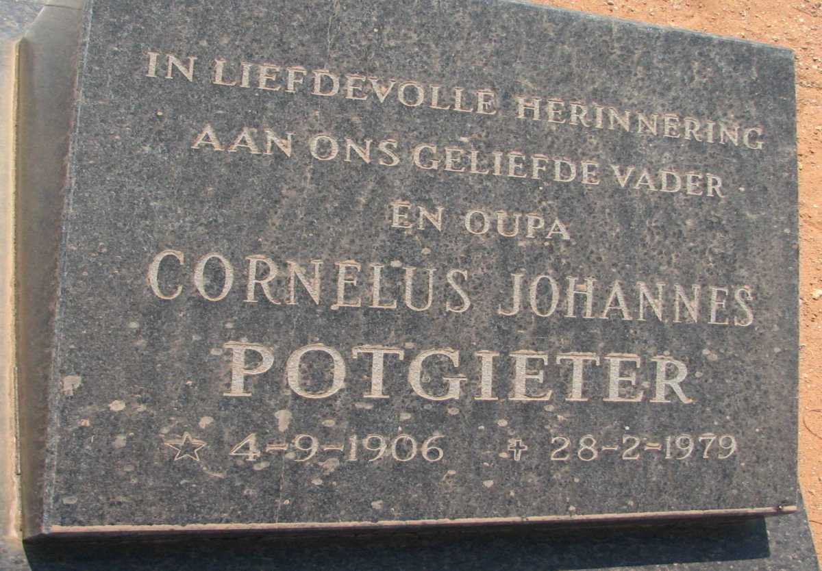POTGIETER Cornelus Johannes 1906-1979