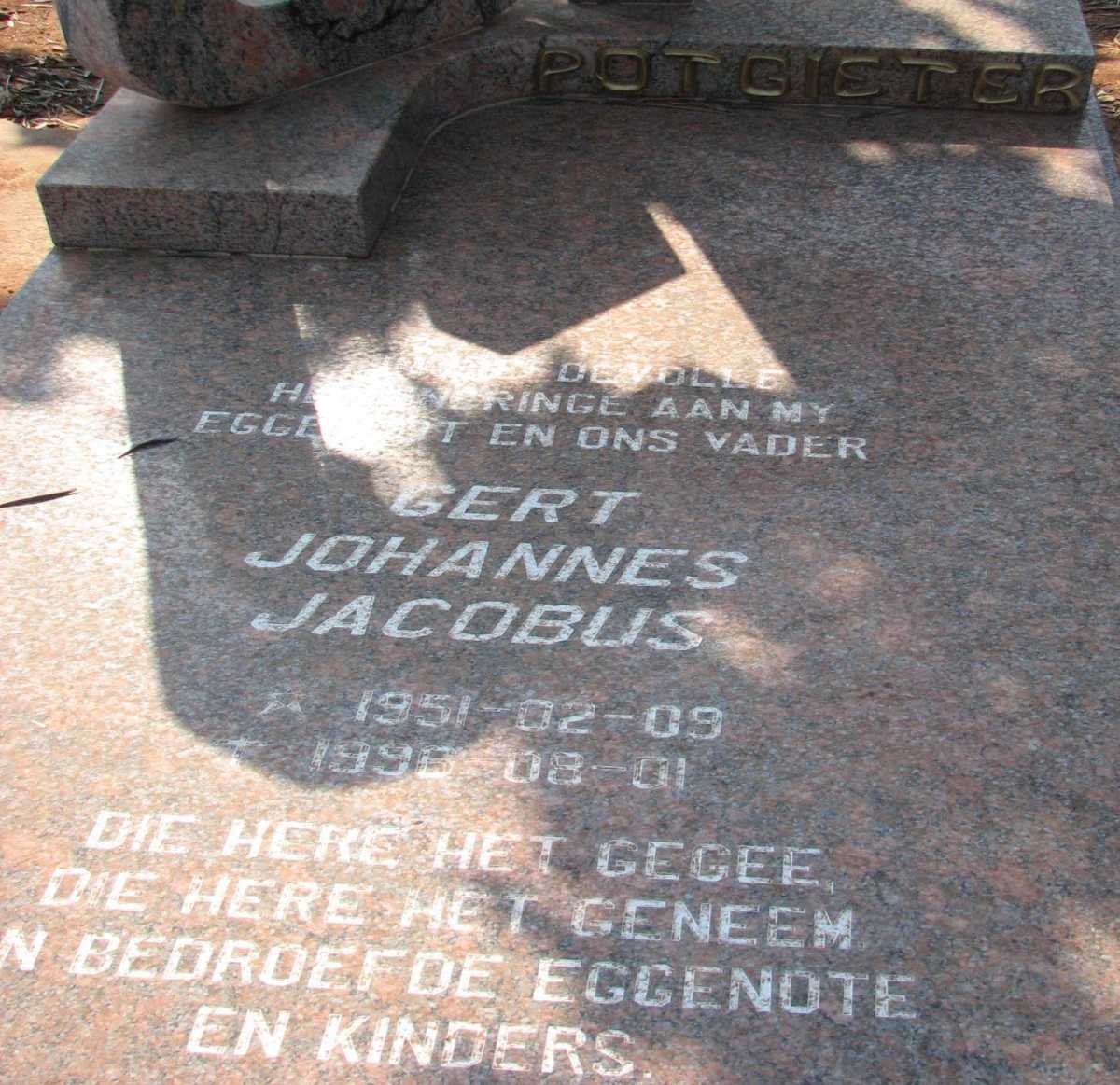 POTGIETER Gert Johannes Jacobus 1951-1996