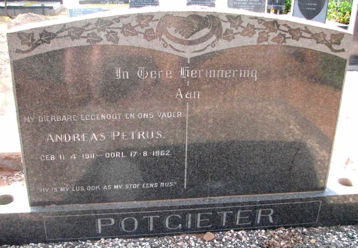 POTGIETER Andreas Petrus 1911-1962