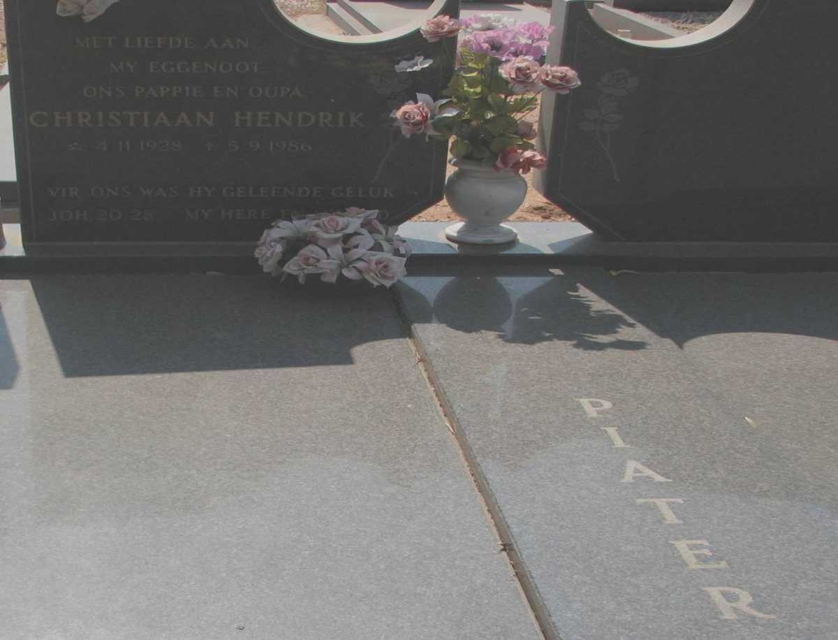 PIATER Christiaan Hendrik 1928-1986