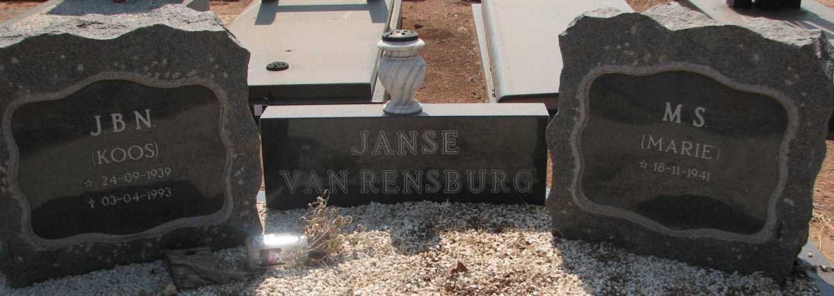 RENSBURG J.B.N., Janse van 1939-1993 &amp; M.S. 1941-