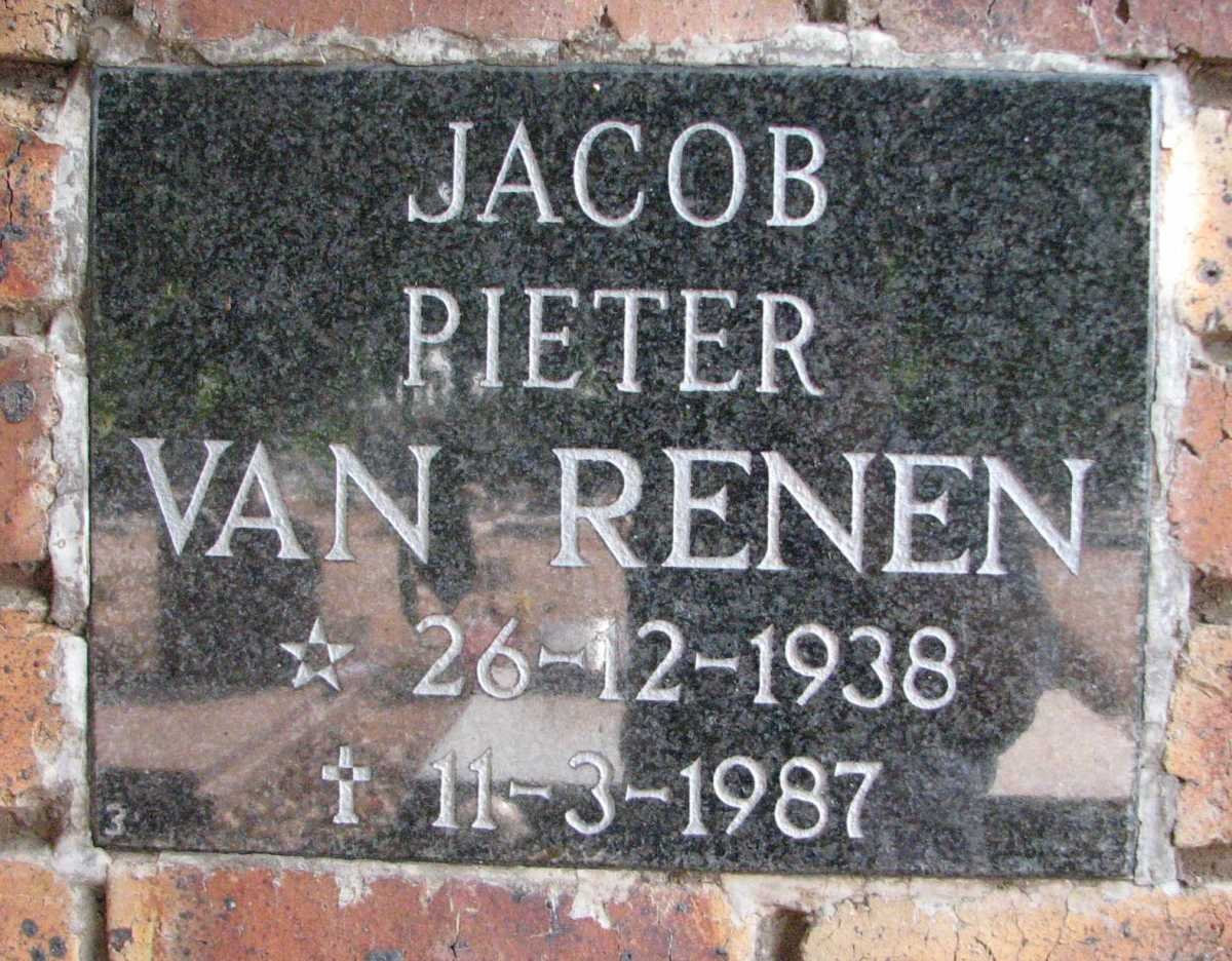 RENEN Jacob Pieter, van 1938-1987