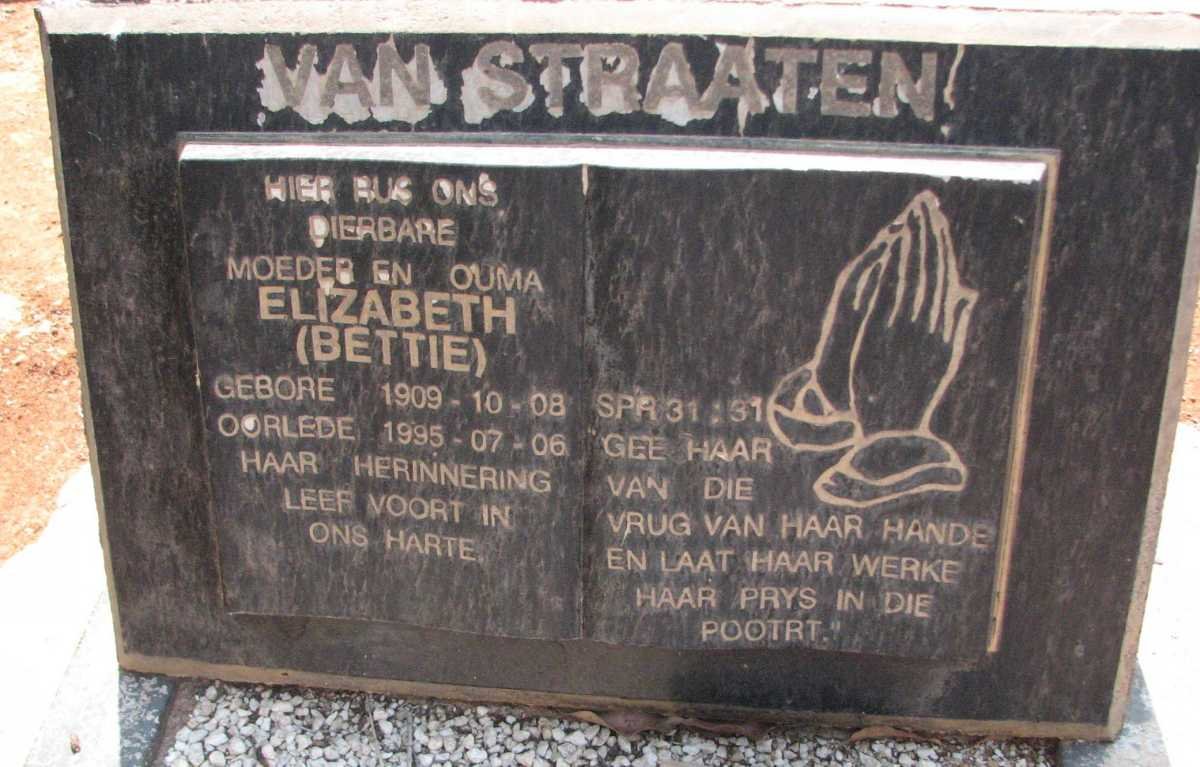 STRAATEN Elizabeth, van 1909-1995