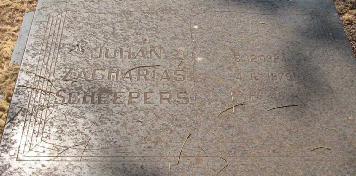 SCHEEPERS Johan Zacharias 1924-1970