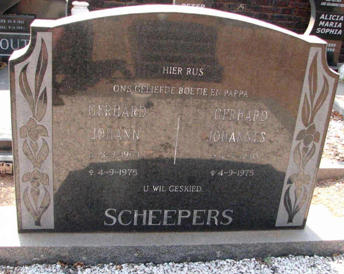 SCHEEPERS Gerhard Johann 1964-1975 :: SCHEEPERS Gerhard Johannes 1940-1975