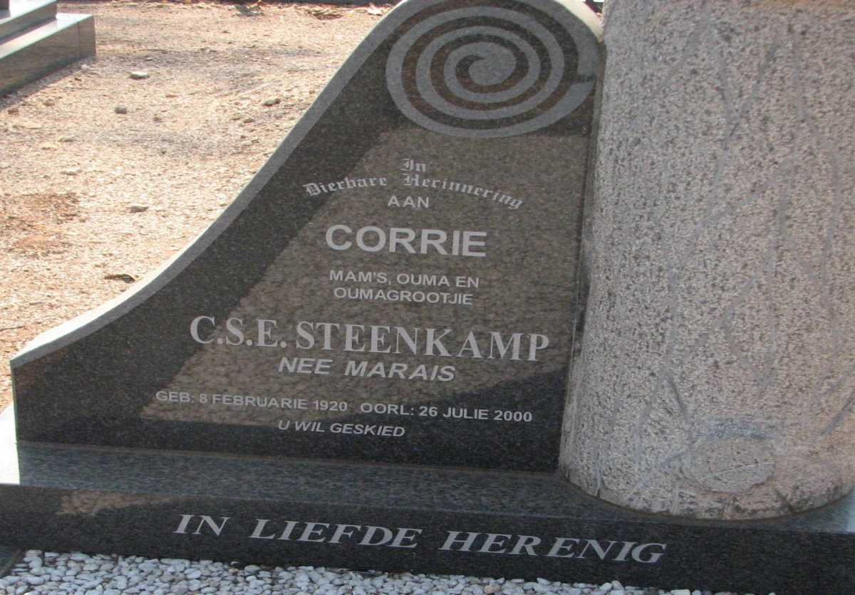 STEENKAMP C.S.E. nee MARAIS 1920-2000
