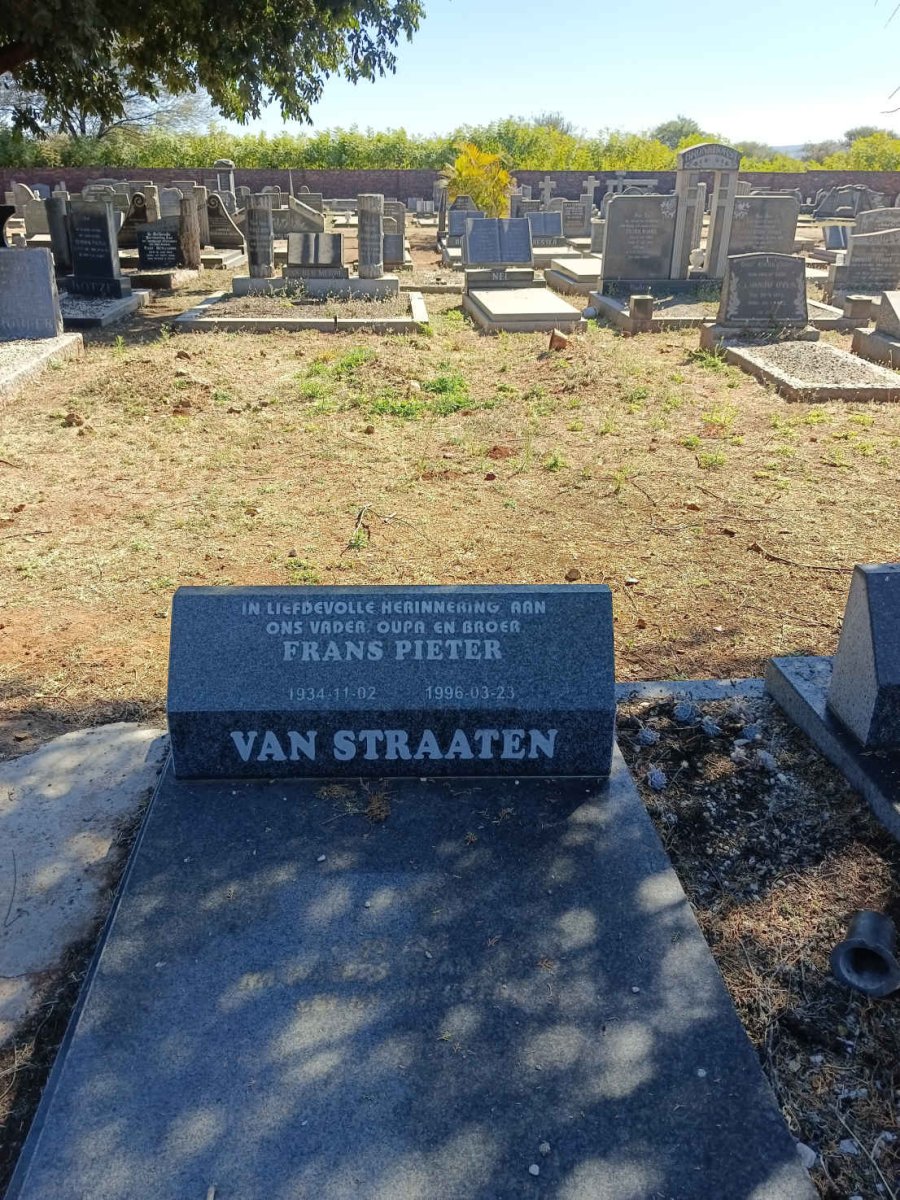 STRAATEN Frans Pieter, van 1934-1996 