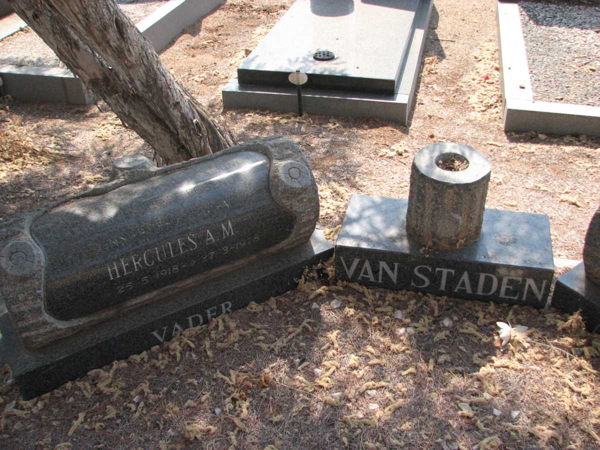 STADEN Hercules A.M., van 1918-1978 &amp; Adriana E. 19?8-1999