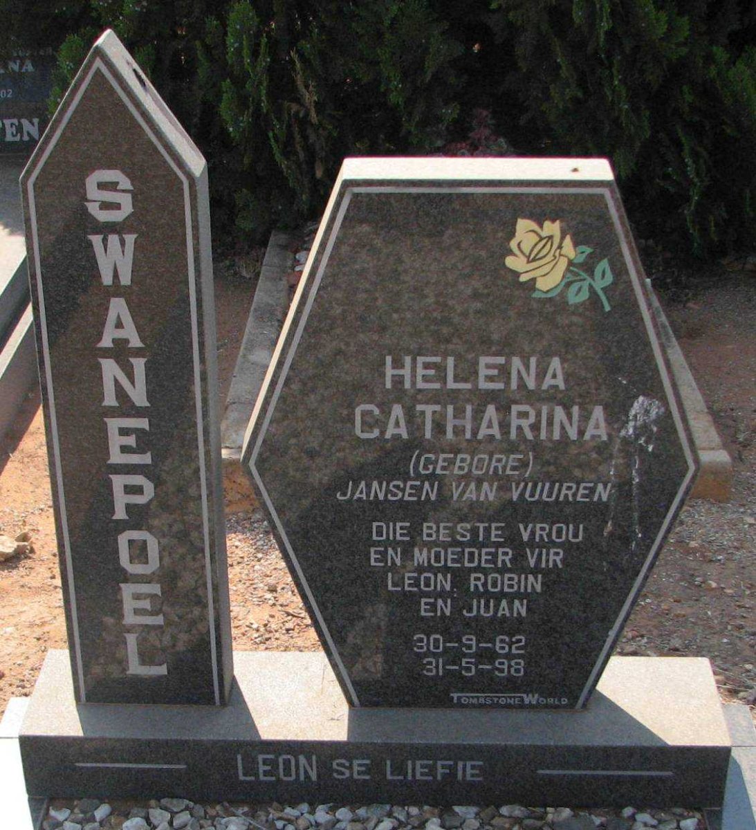 SWANEPOEL Helena Catharina nee JANSEN VAN VUUREN 1962-1998