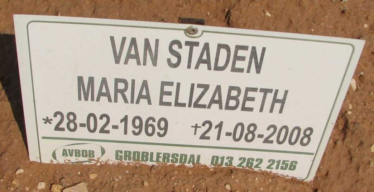 STADEN Maria Elizabeth, van 1969-2008