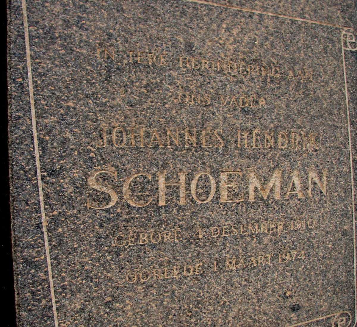SCHOEMAN Johannes Hendrik 1910-1974
