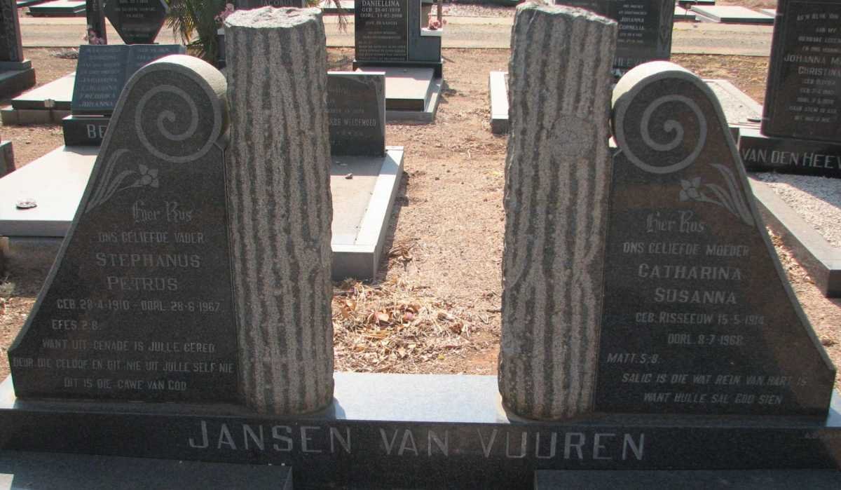 VUUREN Stephanus Petrus, Jansen van 1910-1967 &amp; Catharina Susanna RISSEEUW 1914-1968
