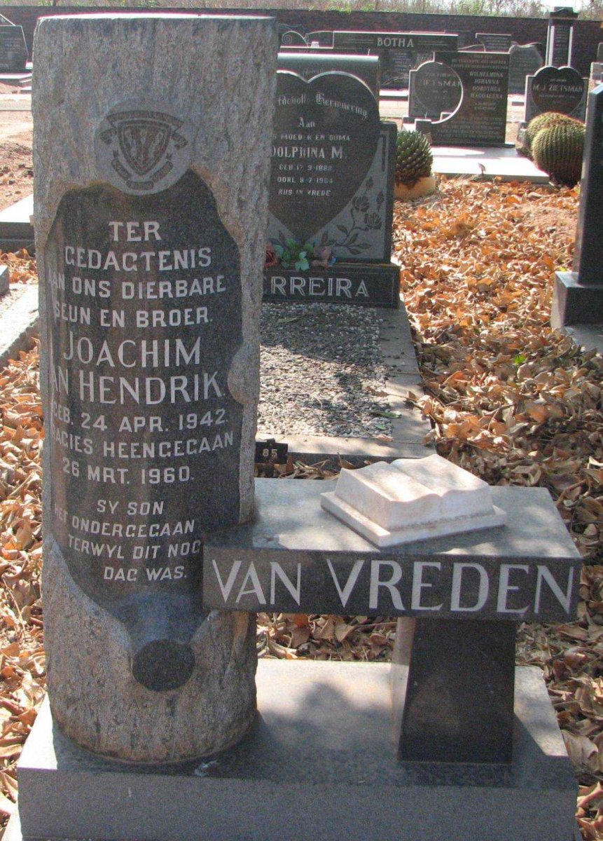 VREDEN Joachim Hendrik, van 1942-1960