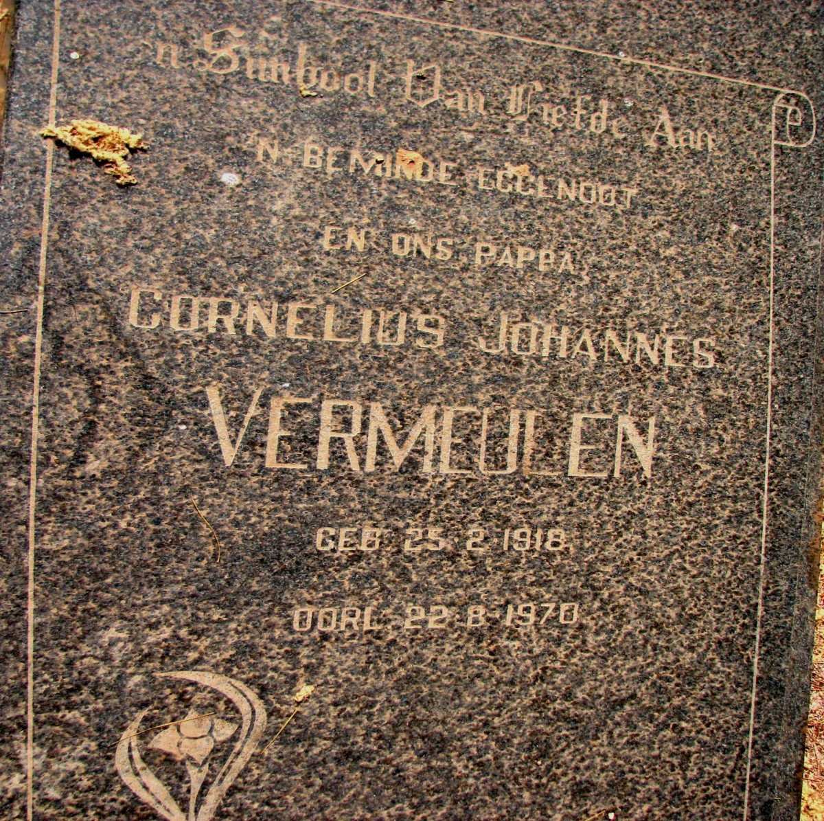 VERMEULEN Cornelius Johannes 1918-1970