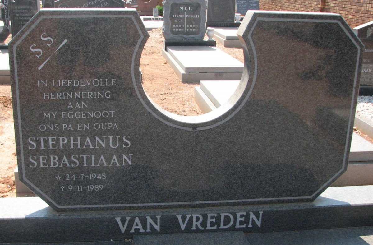 VREDEN Stephanus Sebastiaan, van 1945-1989