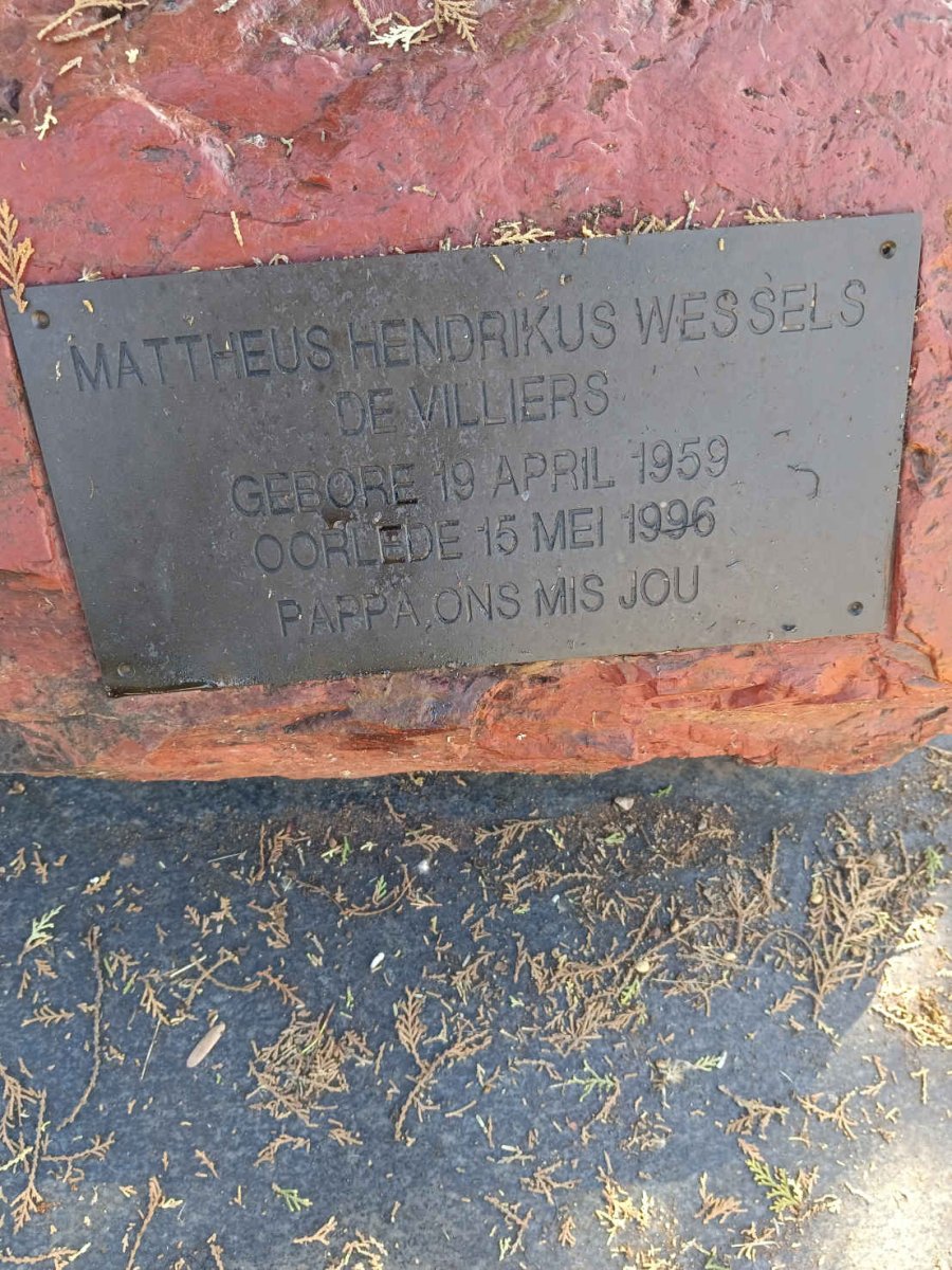 VILLIERS Mattheus Hendrikus Wessels, de 1959-1996 _1