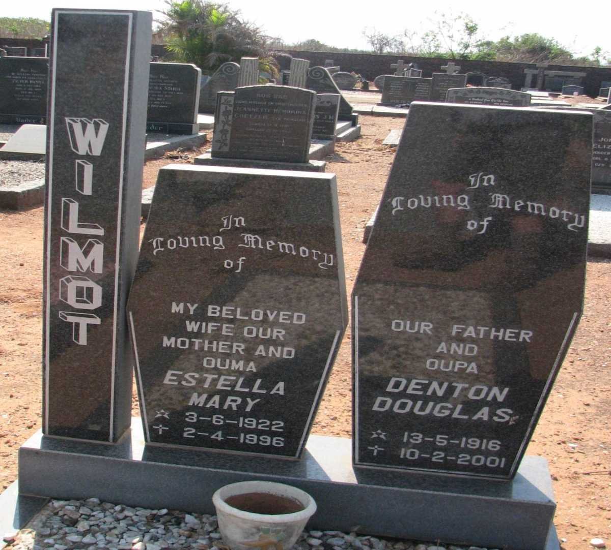 WILMOT Denton Douglas 1916-2001 &amp; Estella Mary 1922-1996