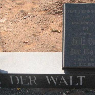 WALT P.S.J., v.d., 1892-1976 &amp; ?.E. 1906-1980