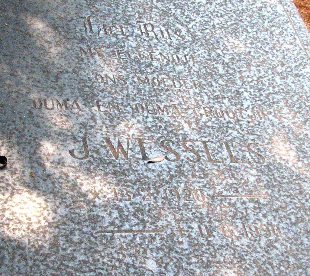 WESSELS J. 1920-1990