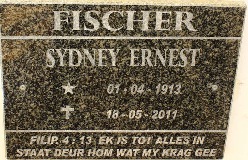 FISCHER Sydney Ernest 1913-2011