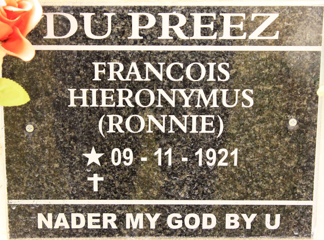 PREEZ Francois Hieronymus, du 1921-