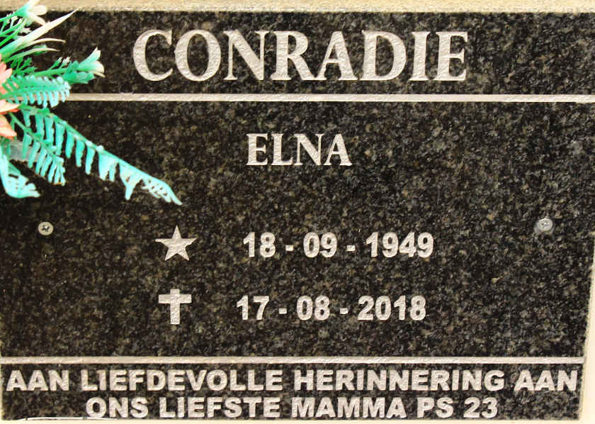 CONRADIE Elna 1949-2018