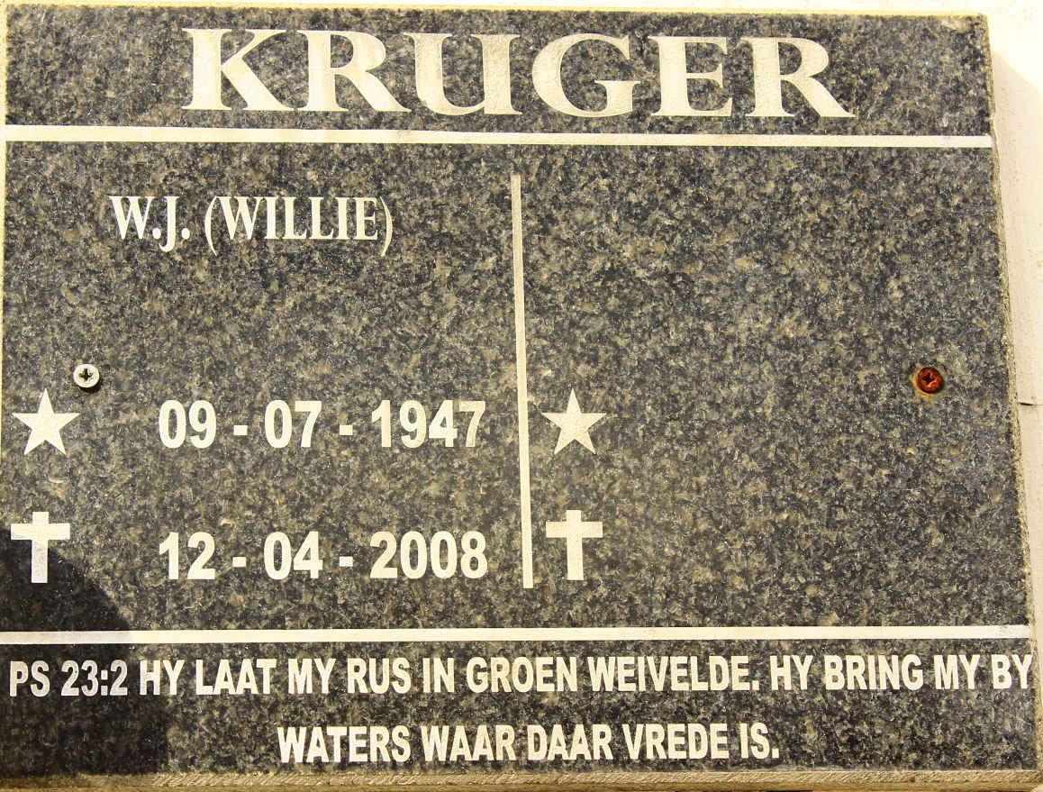 KRUGER W.J. 1947-2008