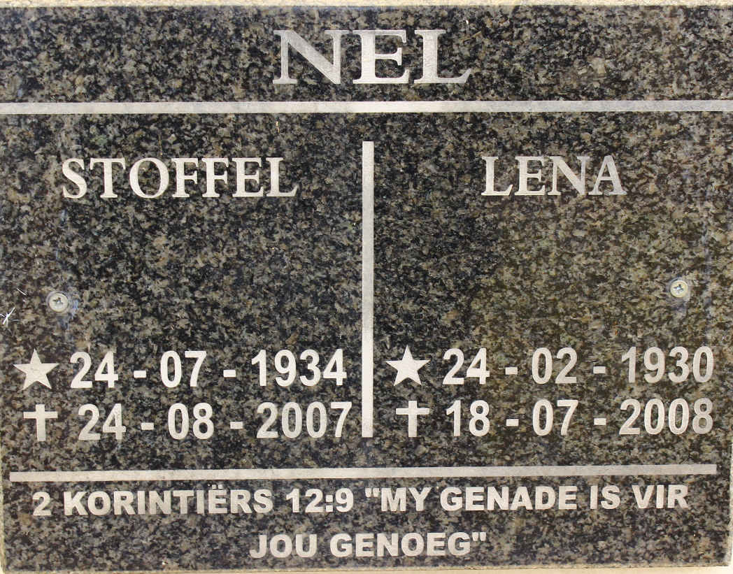 NEL Stoffel 1934-2007 &amp; Lena 1930-2008