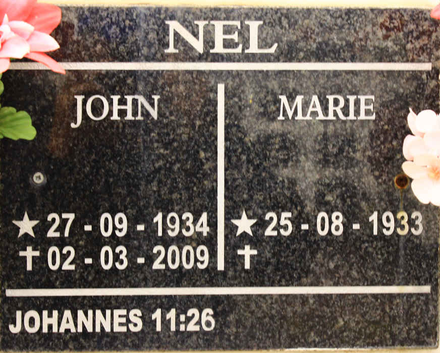 NEL John 1934-2009 &amp; Marie 1933-
